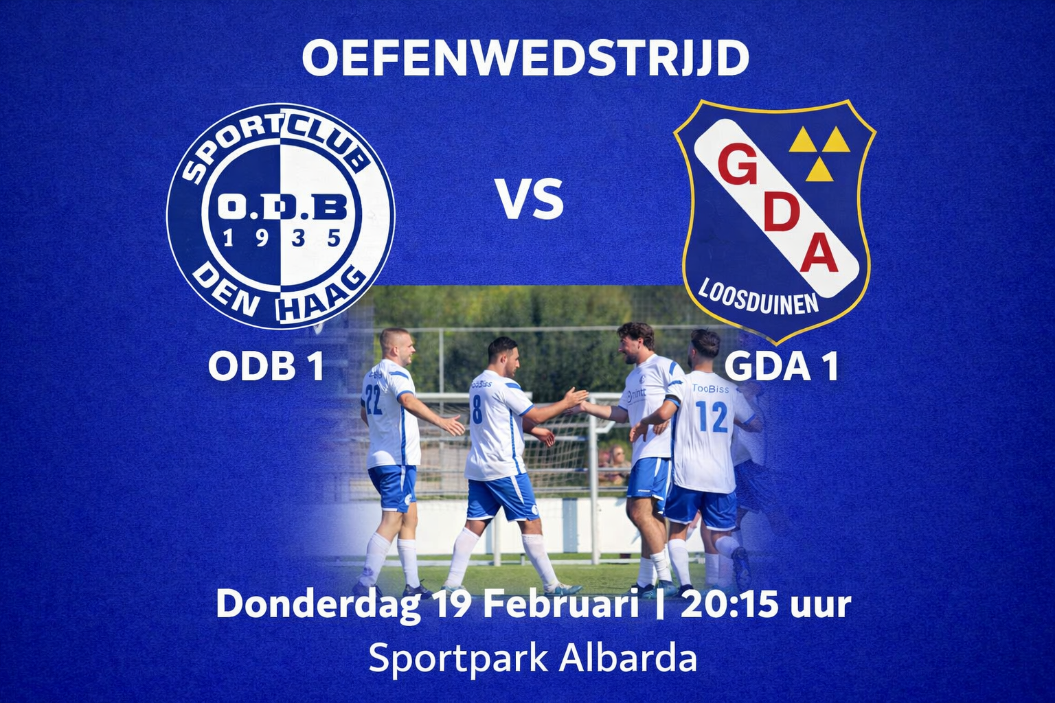 ODB oefent Donderdag tegen GDA
